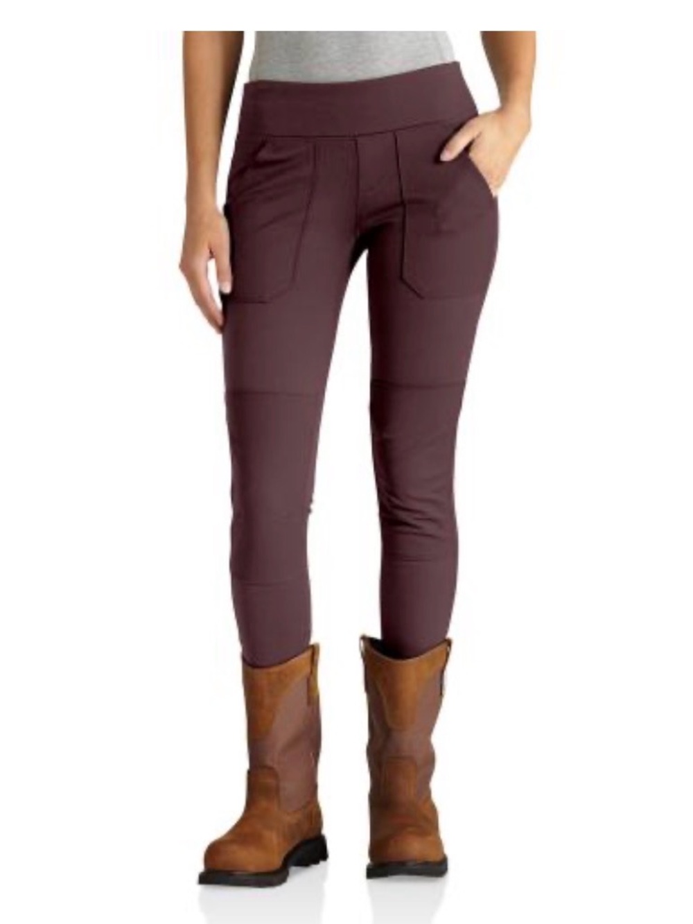 Carhartt Womens Force Fitted Lightweight Leggings, BlackBerry, Medium